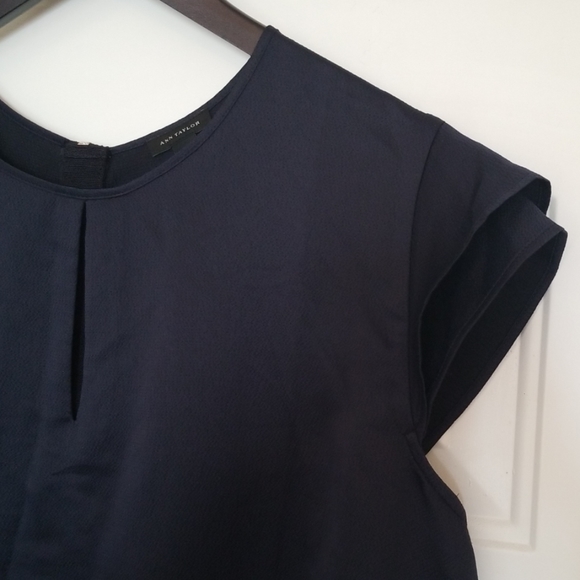 Ann Taylor Navy Blouse - Picture 3 of 3